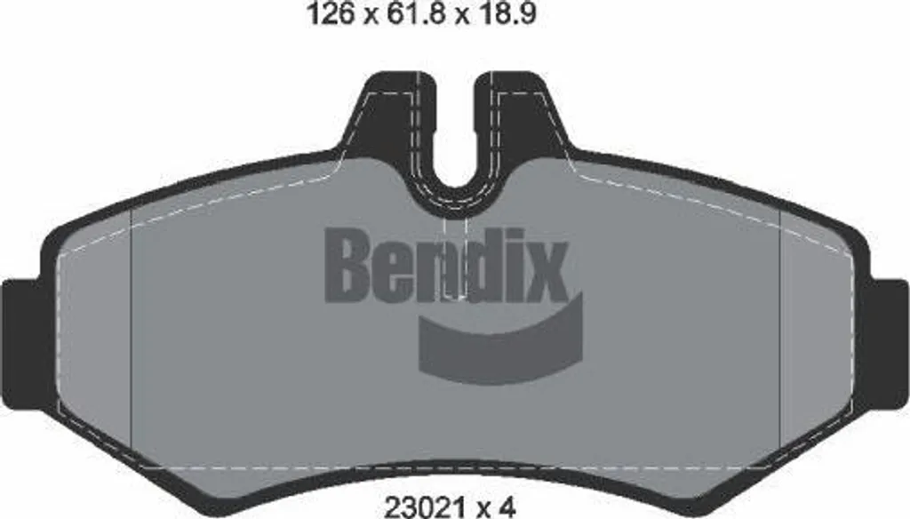 Plaquettes de frein BENDIX BPD1905 pour Classe G et Sprinter OE 0004209720