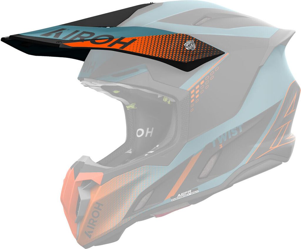 Frontvisier des Airoh Twist 3 Shard Orange Helms