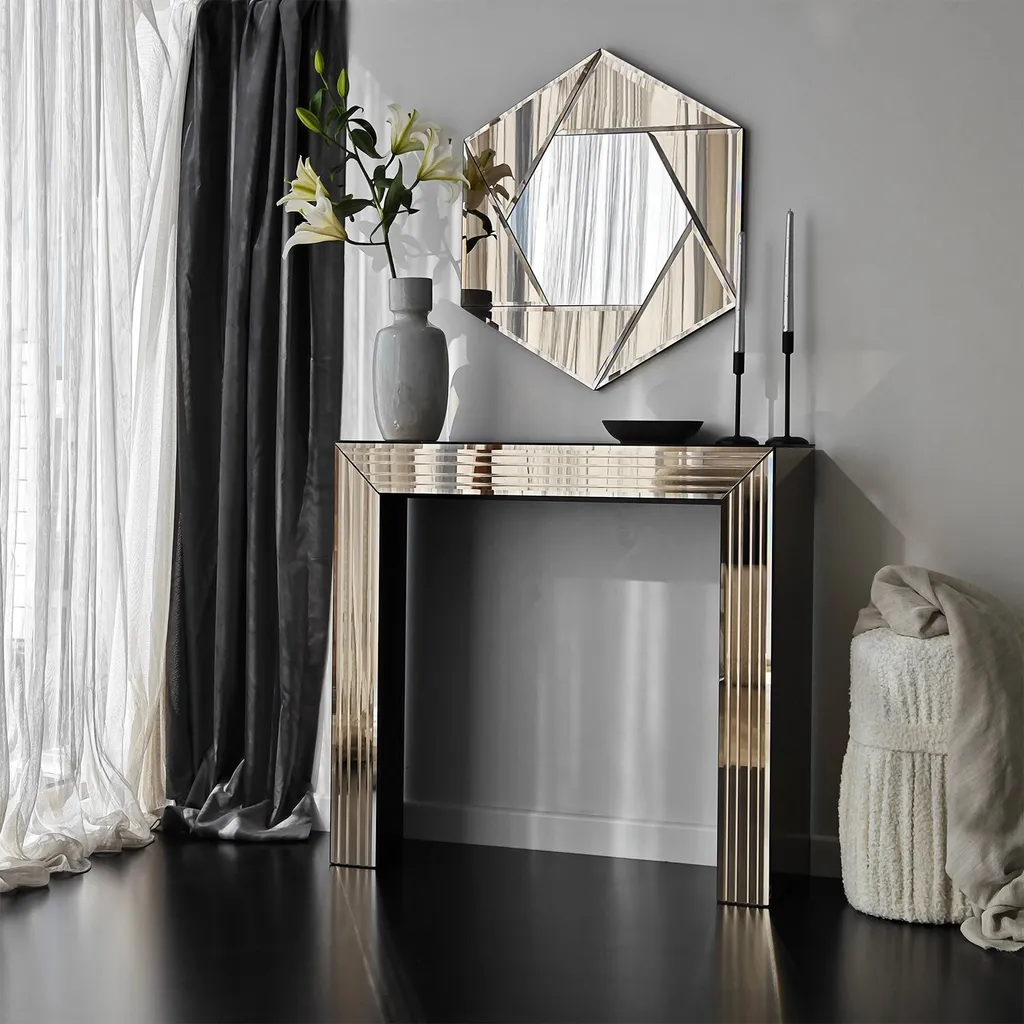 Commode en mélaminé bronze robuste Skye Decor 1B - Design compact 91 cm