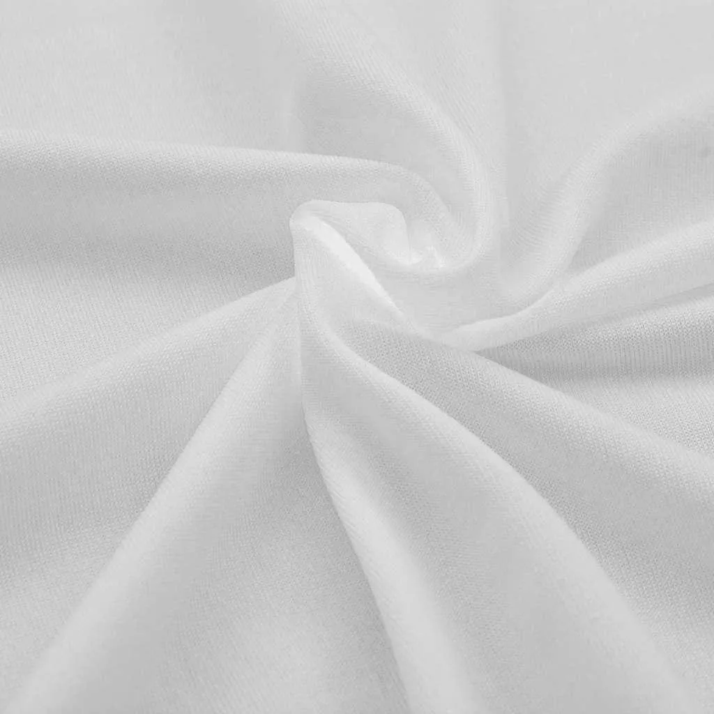 Nappe de table rectangulaire stretch blanche 183 cm - Pack économique x2