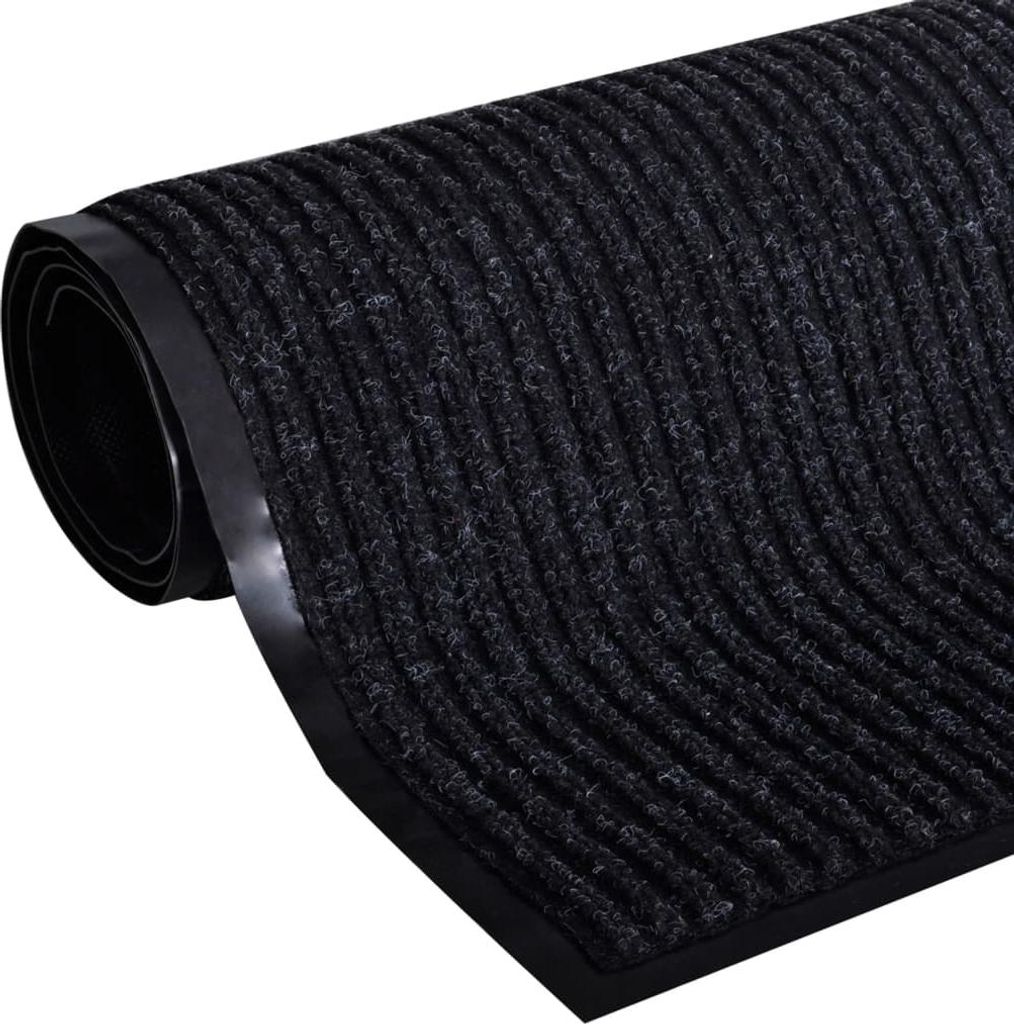 vidaXL Rohožka na dvere čierna 117x220 cm PVC Obrázok produktu 