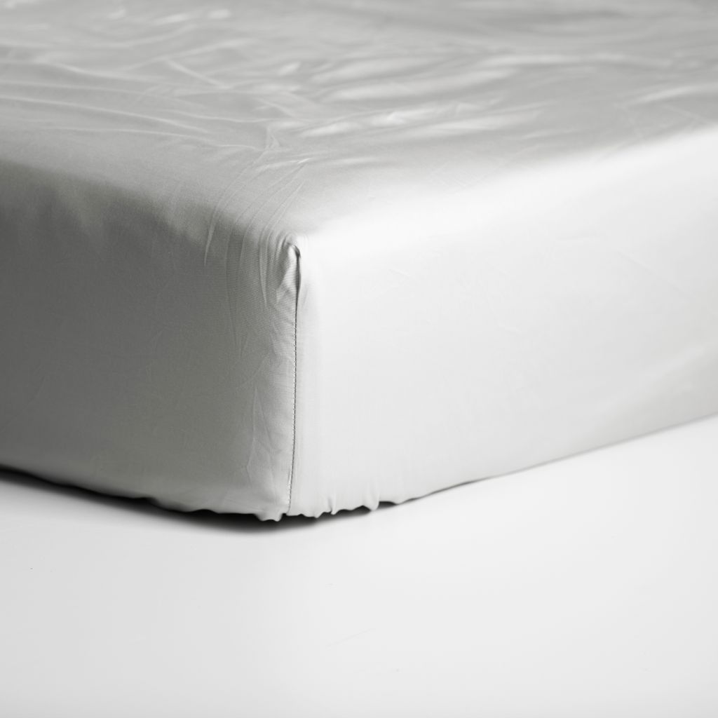 Cinderella Sundays - Spannbettlaken (bis 25 cm) - Satin - 90x200 cm - Light Grey