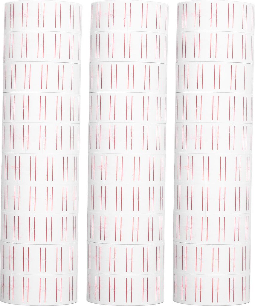 30 Rollen mit 15.000 Etiketten, Preisschilder, einreihiges Etikettenpapier für MX5500 Etikettierpistole, 21 x 12 mm