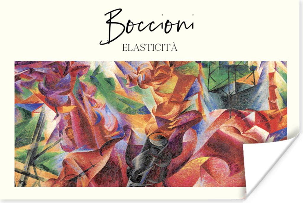 MuchoWow Poster Kunst - Futurismus - Boccioni - Elasticità 120x80 cm - Bilder