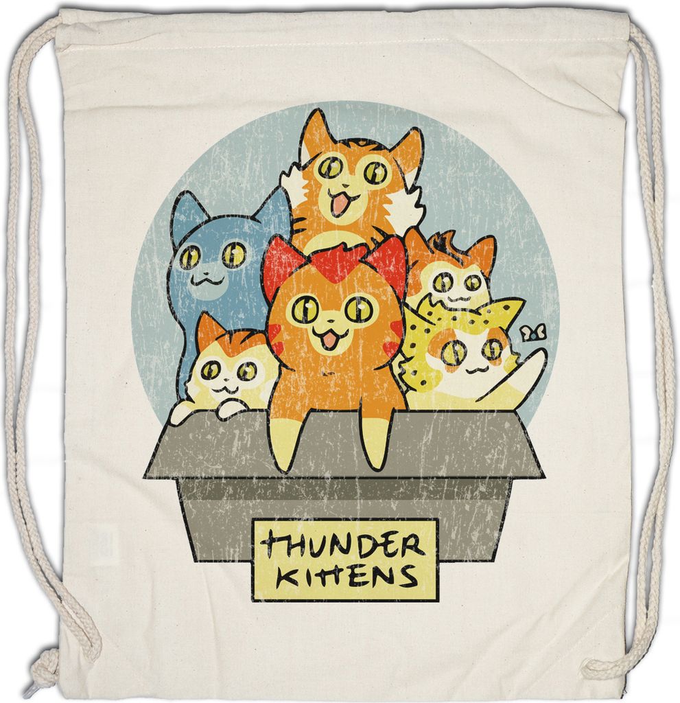 Urban Backwoods Thunder Kittens, Turnbeutel, Farbe: Beige Produktbild 