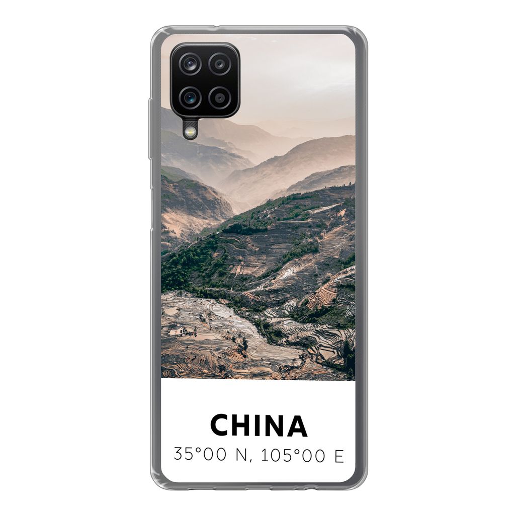 MuchoWow Handyhülle Schutzhülle Hülle für Samsung Galaxy A12 China - Berge - Asien - Sommer Silikon Softcase Handy Hülle - Bild