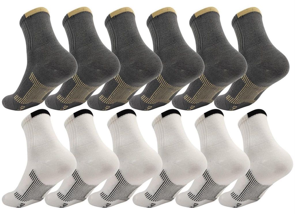 12 Paar Herren Sport Sneaker Socken Quarter Socks Produktbild 