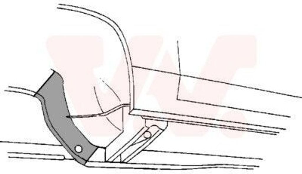 VAN WEZEL Längsträger 3757327 Vorne Links hinter der Achse für OPEL MANTA B (58, 59)