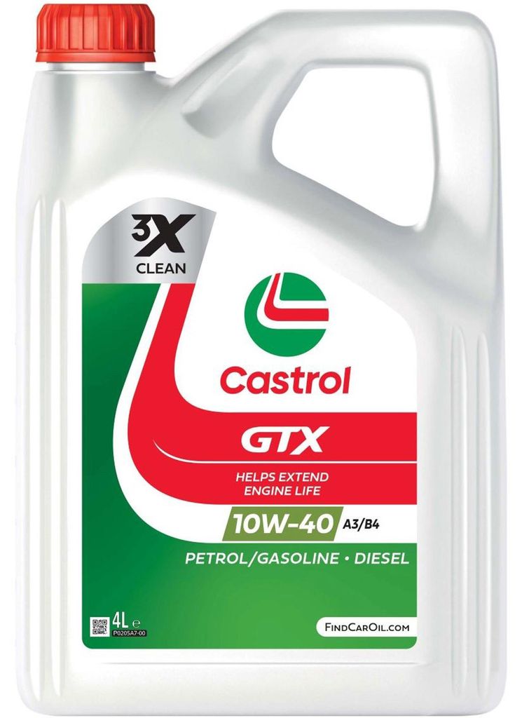 CASTROL GTX A3/B4 für 10W-40 4 Liter Motoröl Motorenöl Teilsynthetisch 9.55535-D2 9.55535-G2 226.5 229.3 RN0700 RN0710 501 01 505 00 Öl