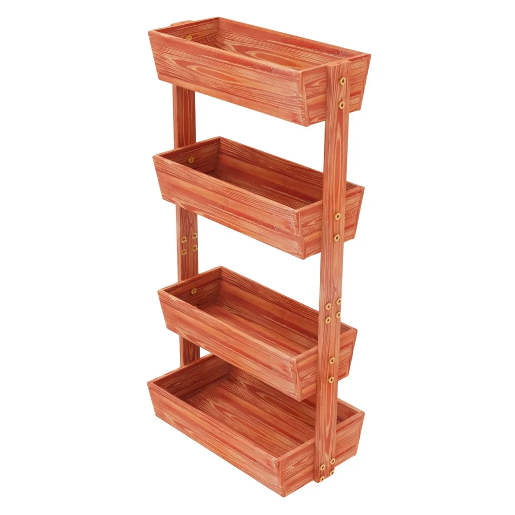 Jardinière surélevée bois orange pour grand potager - L120 x H40cm
