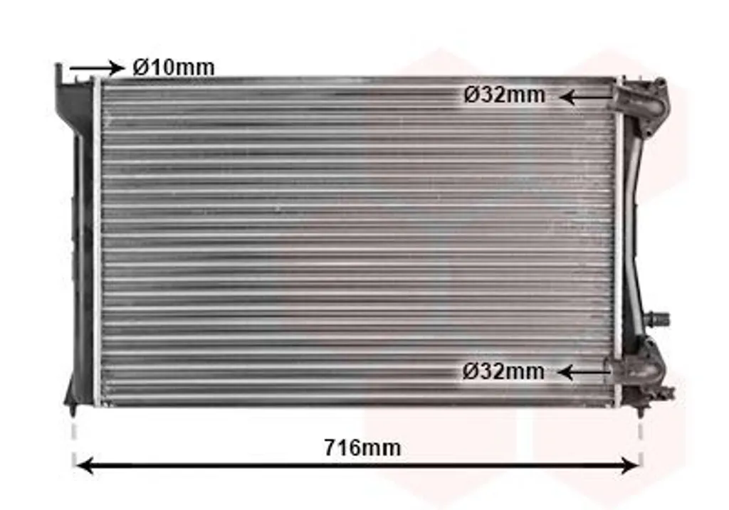 Stop surchauffe : Radiateur moteur VAN WEZEL 40002196 pour Peugeot 406