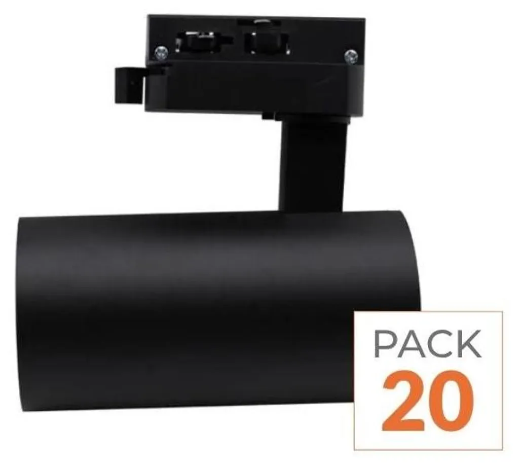 Spot LED Rail Triphasé Noir 20W CCT - Finissez-en avec le Mauvais Jour