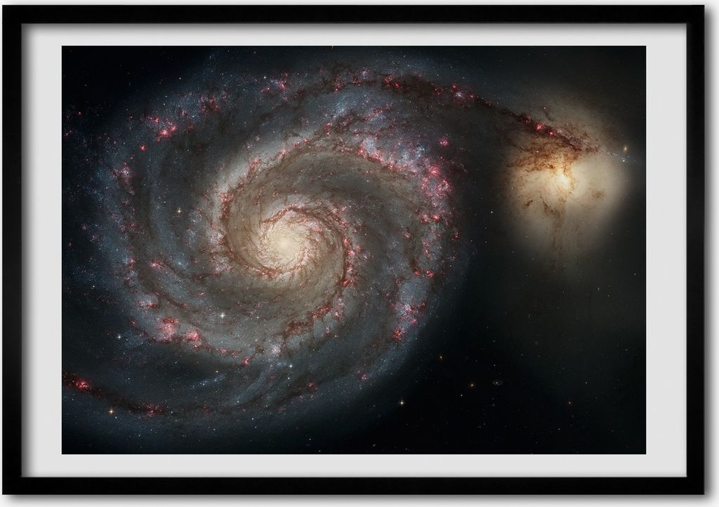 Bild - Bilderrahmen - 100 cm x 70 cm - MDF - Rahmen - Foto - Wandkunst Nebel