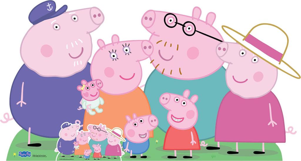 Peppa Pig - Familie - Pappaufsteller 91x171