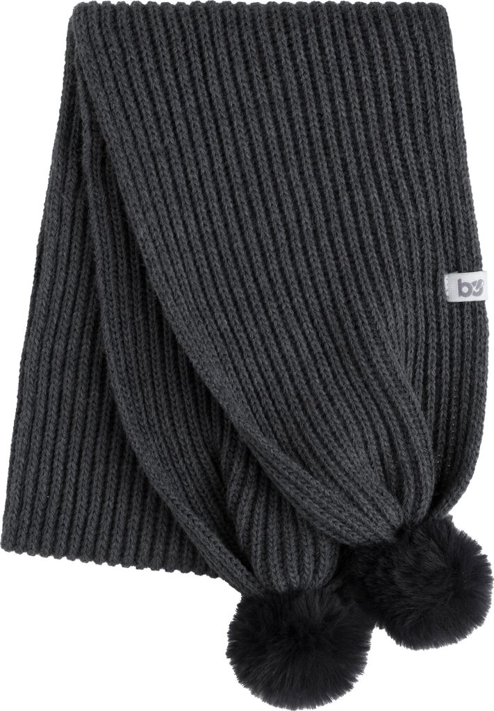 Baby's Only Schal mit Pompon Cool - Anthrazit - 3-8 Jahre - 100% Polyacryl