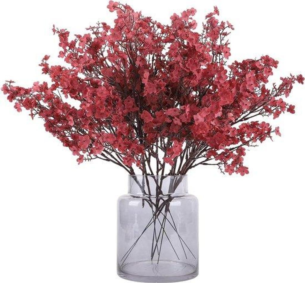 Kunstblumen-Set für Hochzeit und Party - 12 Stück Gypsophila - Herbstfarben - Dekoration für Tisch und Zimmereinrichtung