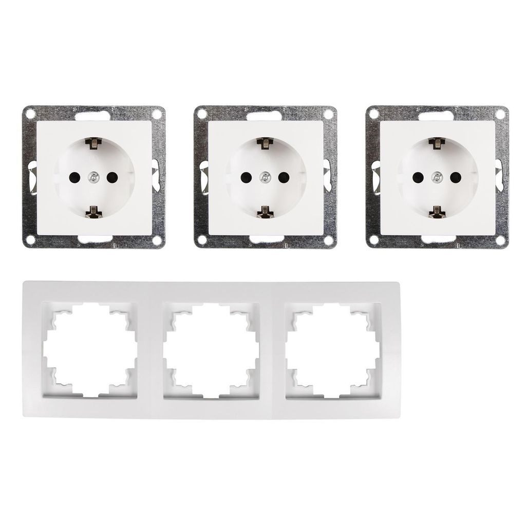 McPower Flair – Set di prese | casa indipendente professionale | 95 pezzi connettore a morsetto bianco opaco