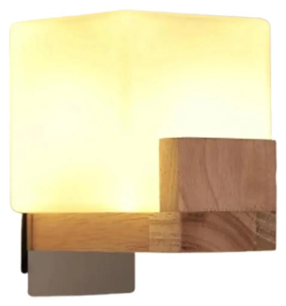 Applique murale bois blanc non dimmable avec ampoule G9 LED incluse 220V
