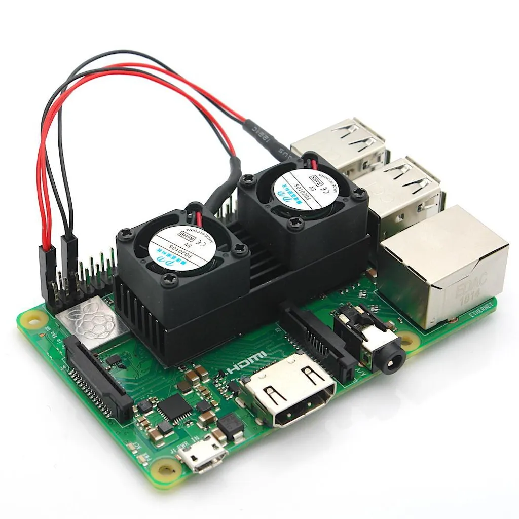 Double Ventilateur Raspberry Pi Dispositif Refroidissement Actif