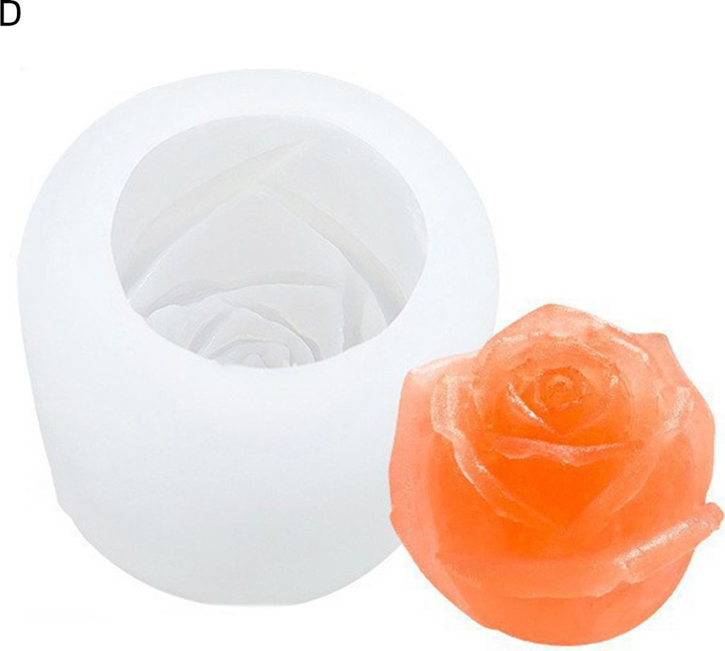 Rosenförmige Eiswürfelform, große Eiskugelform für Cocktails, 3D-Eiswürfelformen in Blumenform, Silikon-Eiswürfelform für große Eiswürfel,...