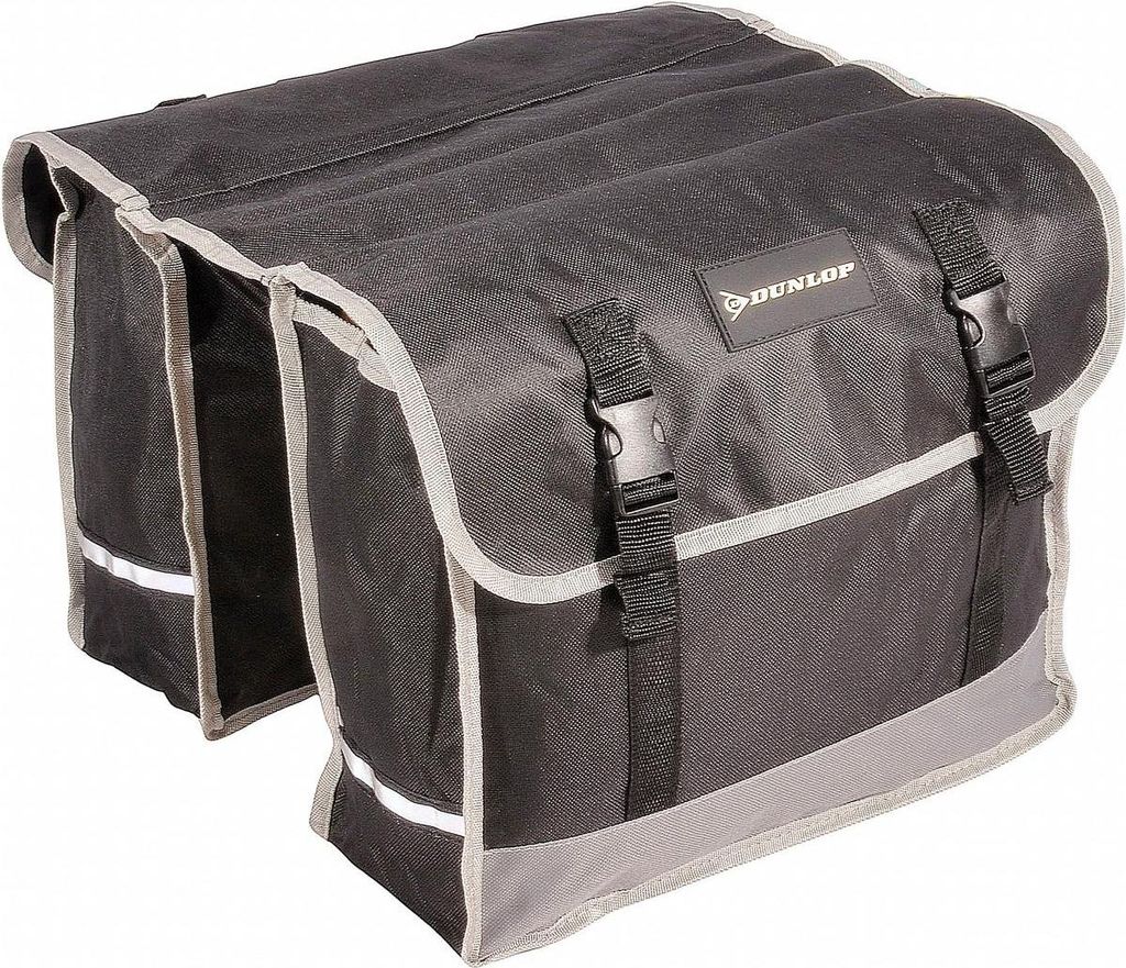 Saccoche Vélo Double DUNLOP 31L Noir - Résistante à L'eau