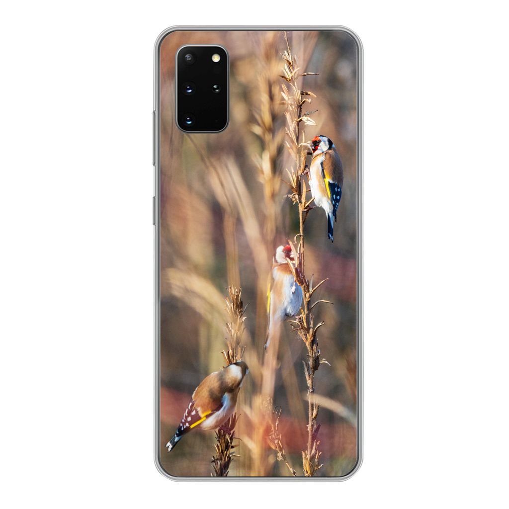 MuchoWow Handyhülle Schutzhülle Hülle für Samsung Galaxy S20 Plus Vögel - Äste - Wald Silikon Softcase Handy Hülle - Hartschale