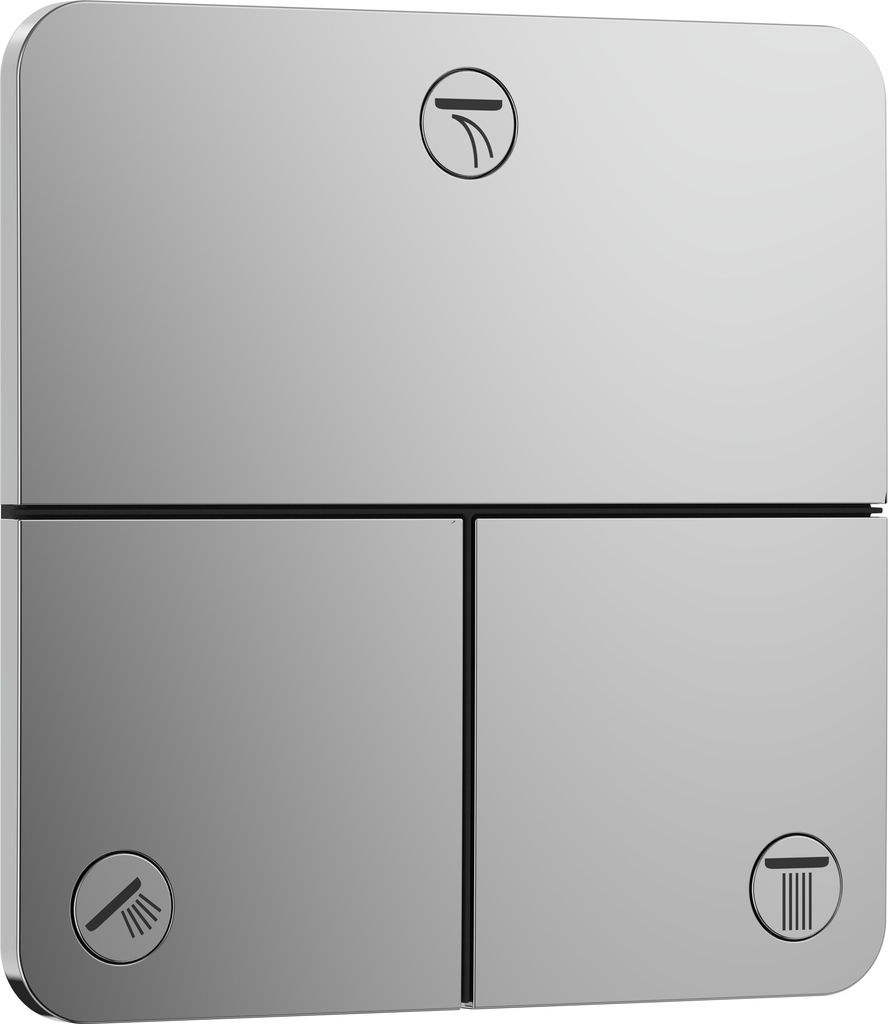 hansgrohe ShowerSelect Comfort Q Ventil, Unterputz, 3 Verbraucher, Soft Edge Rosette, 15587000