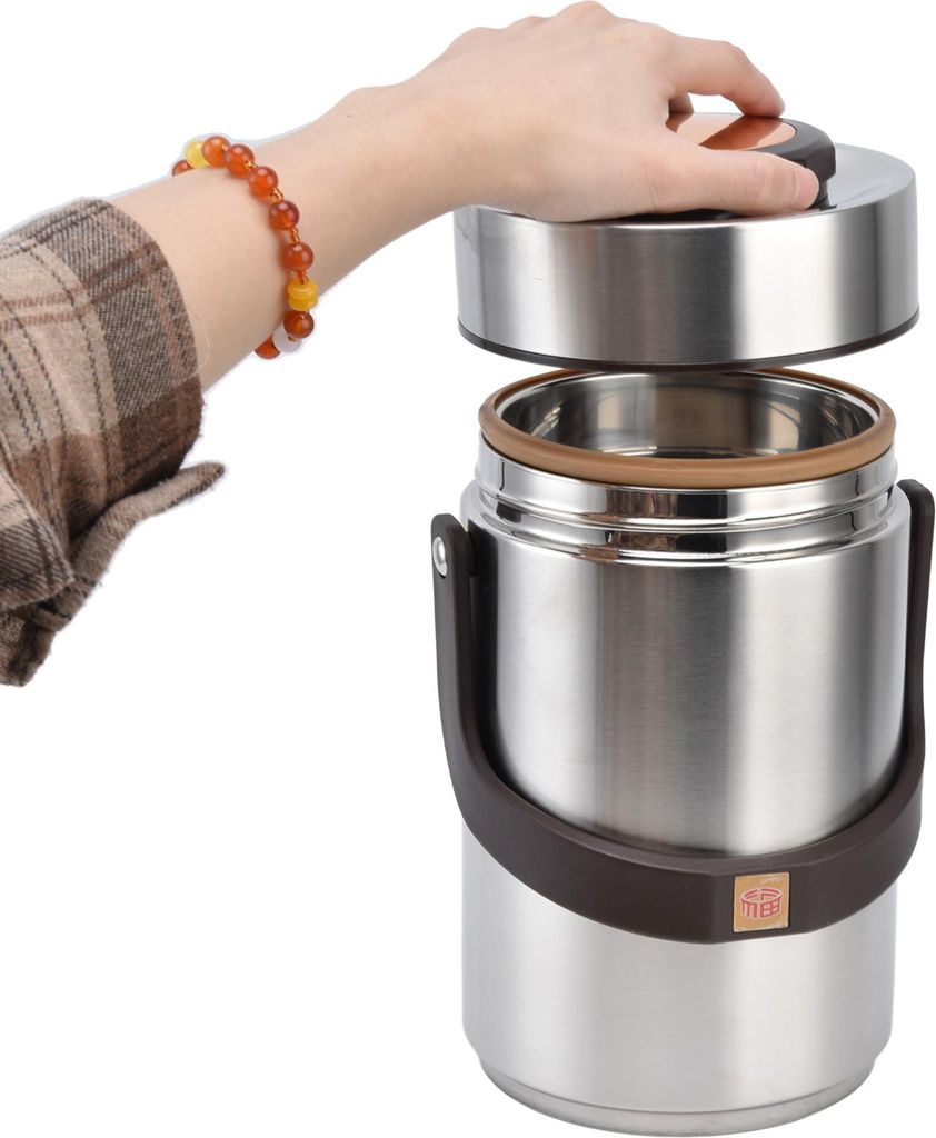 2300ml isolierte Mittagessen Behälter Portable 304 Edelstahl Vakuum isolierte Lebensmittel Glas Vakuum Bento Lunch Box