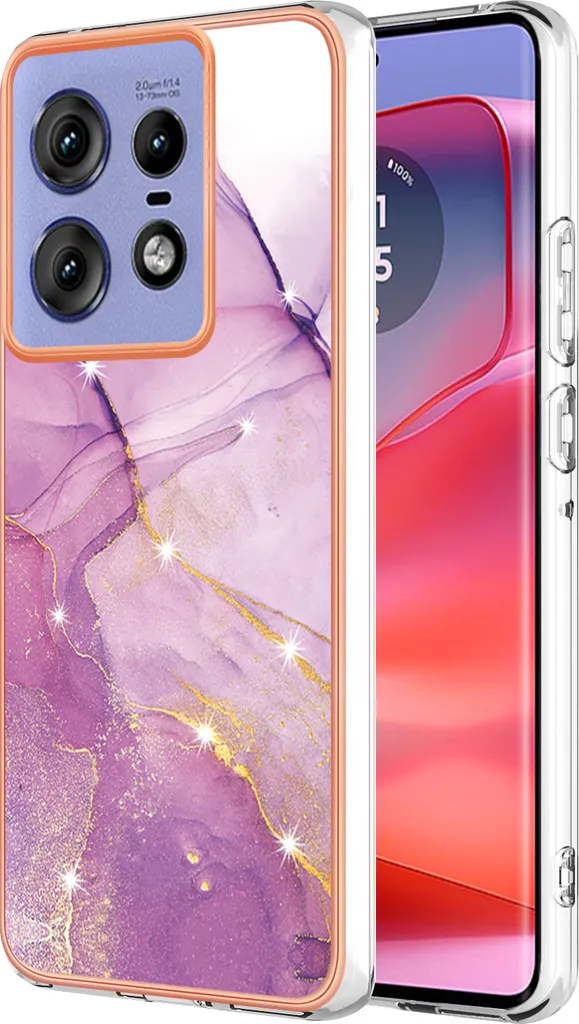 Custodia Antiurto Motorola Edge 50 Pro TPU | Design Marmo Rosa Slim