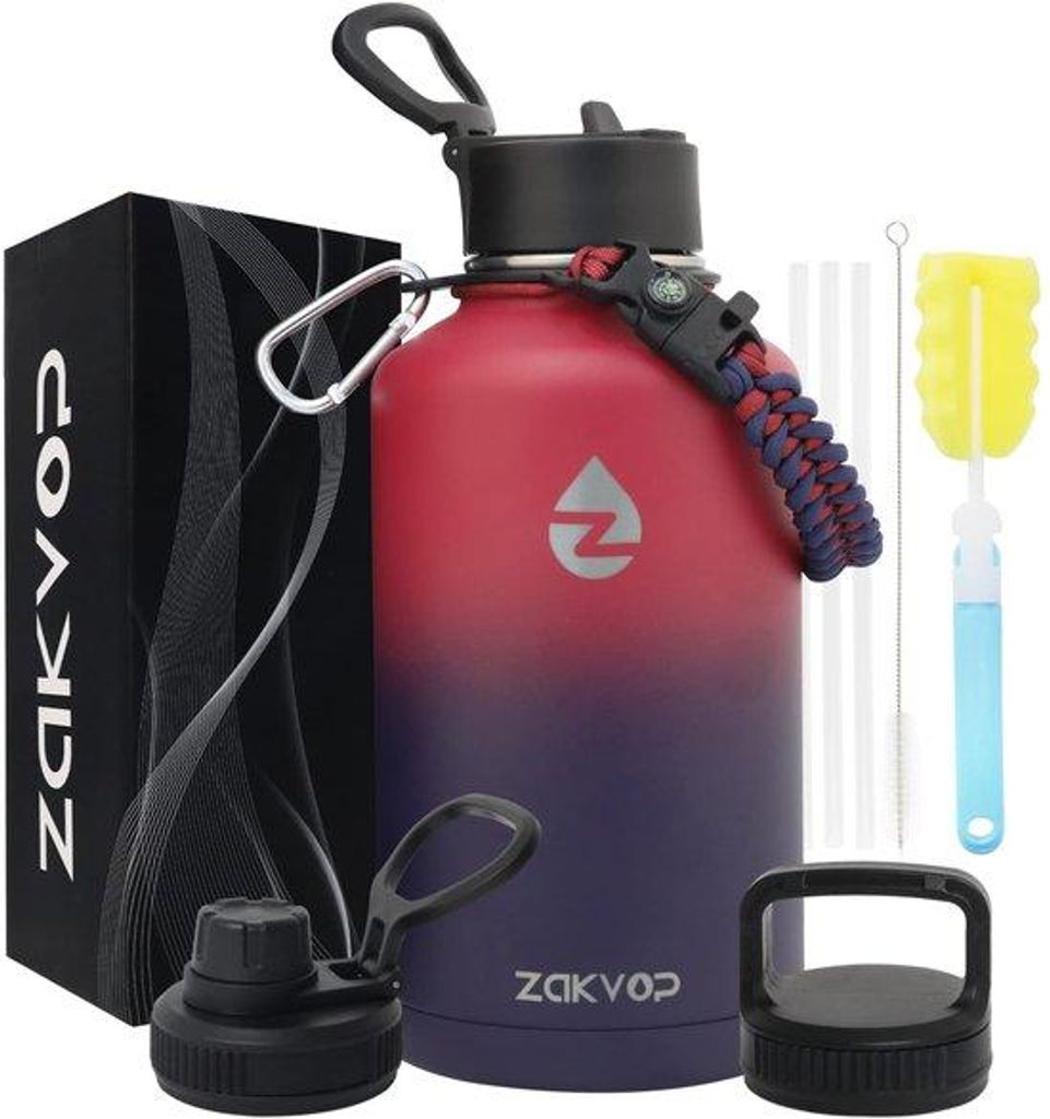 Edelstahltiegel 2L mit Düsenverschluss und 3 Handgriffen, mit Seilgriff, 2 Liter Fassungsvermögen, für Outdoor-Aktivitäten, 2-Liter-Einwegtiege...