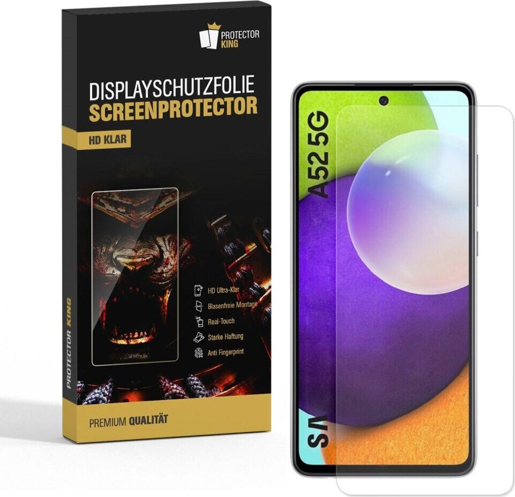 2x Displayschutzfolie für Samsung Galaxy A52 Displayfolie Produktbild 