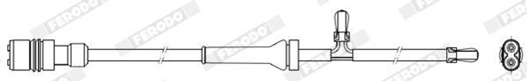2x FERODO FWI255 Warnkontakt Bremsbelagverschleiß 505mm Hinten für PORSCHE BOXSTER (986) 911 (996) 911 (997) BOXSTER (987) 911 Cabriolet (996) CA...