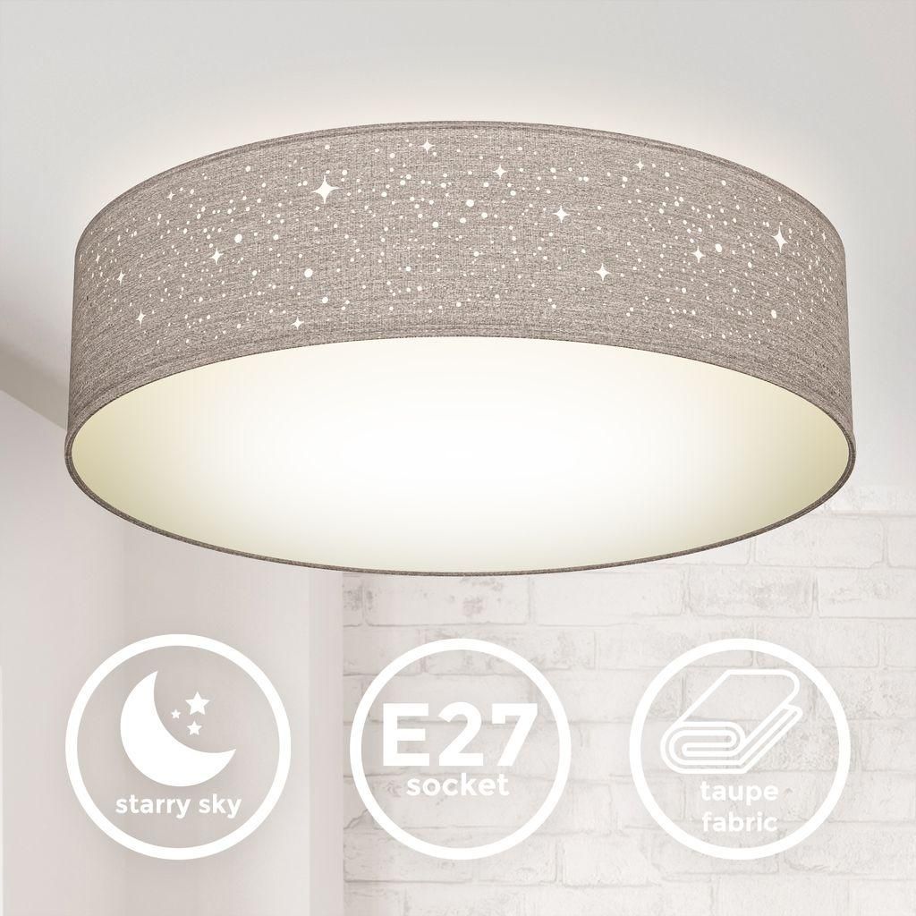 Deckenleuchte Sterndekor Stoff-Lampe Textil Kinderzimmer Produktbild 