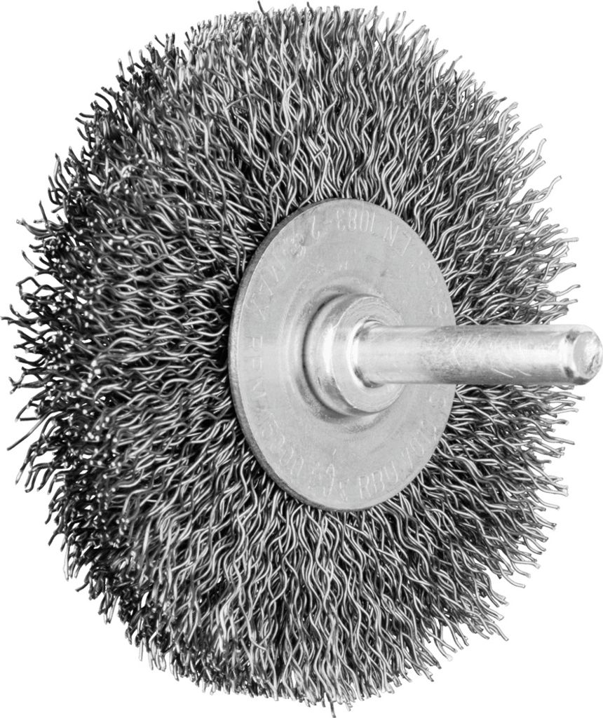 PFERD TOOLS Rundbürste ungezopft RBU Ø70x10mm Schaft-Ø6 mm Stahl-Draht-Ø0,30