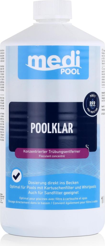 mediPOOL Poolklar 1L - Konzentrierter Trübungsentferner Produktbild 