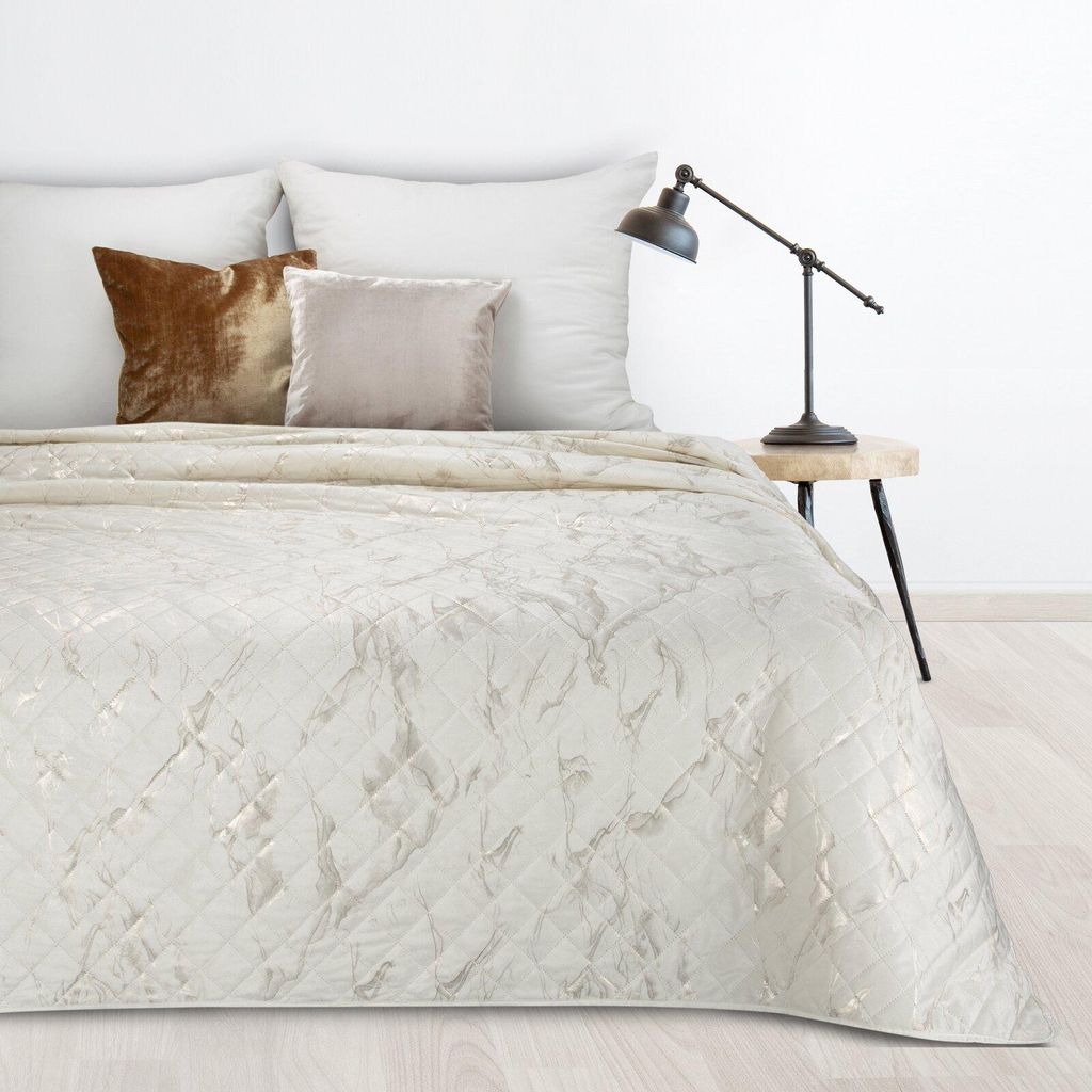 Steppdecke LUIZ 6 170x210 cm cremig gold Produktbild 