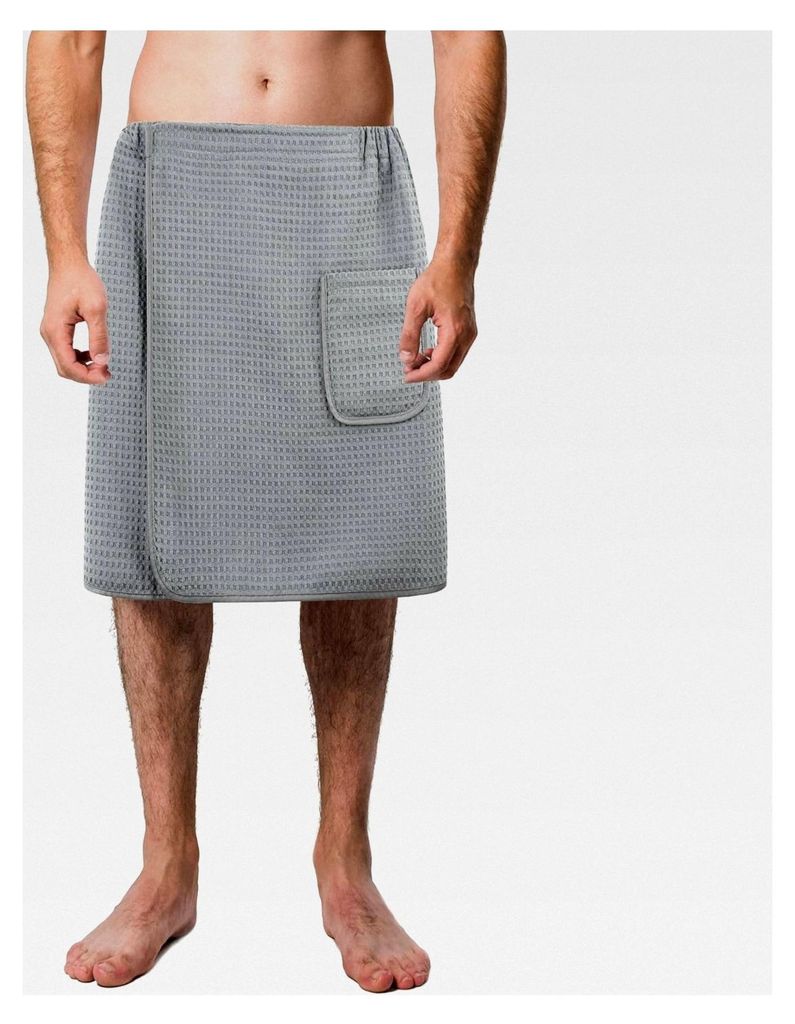 Herren Badetuch mit Klettverschluss - schnelltrocknende Mikrofaser - Waffelstruktur - Einheitsgröße