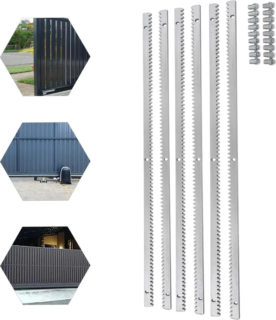 Cremagliera per Cancello Modulo 4 - Acciaio Zincato 6x1m - Sezione 30x12