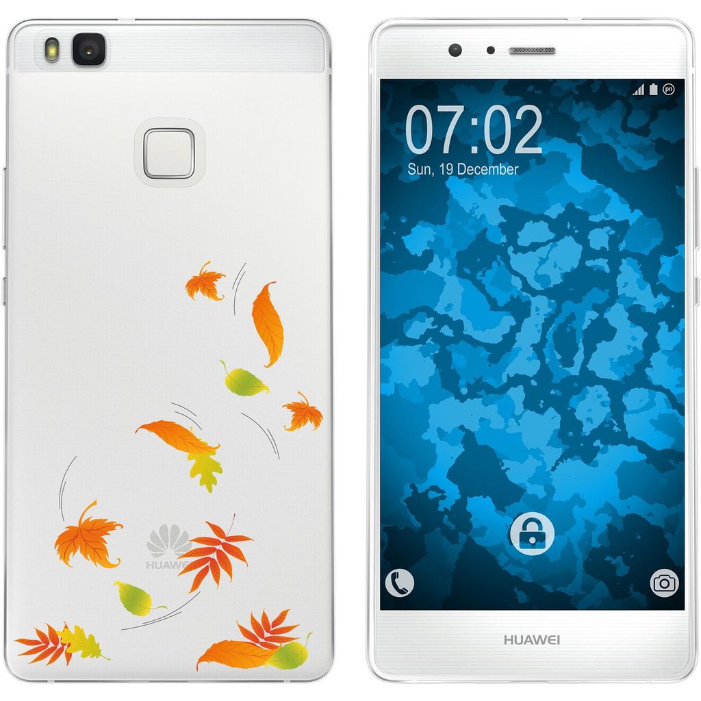 PhoneNatic Case kompatibel mit Huawei P9 Lite Silikon-Hülle Herbst Blätter/Leaves M1