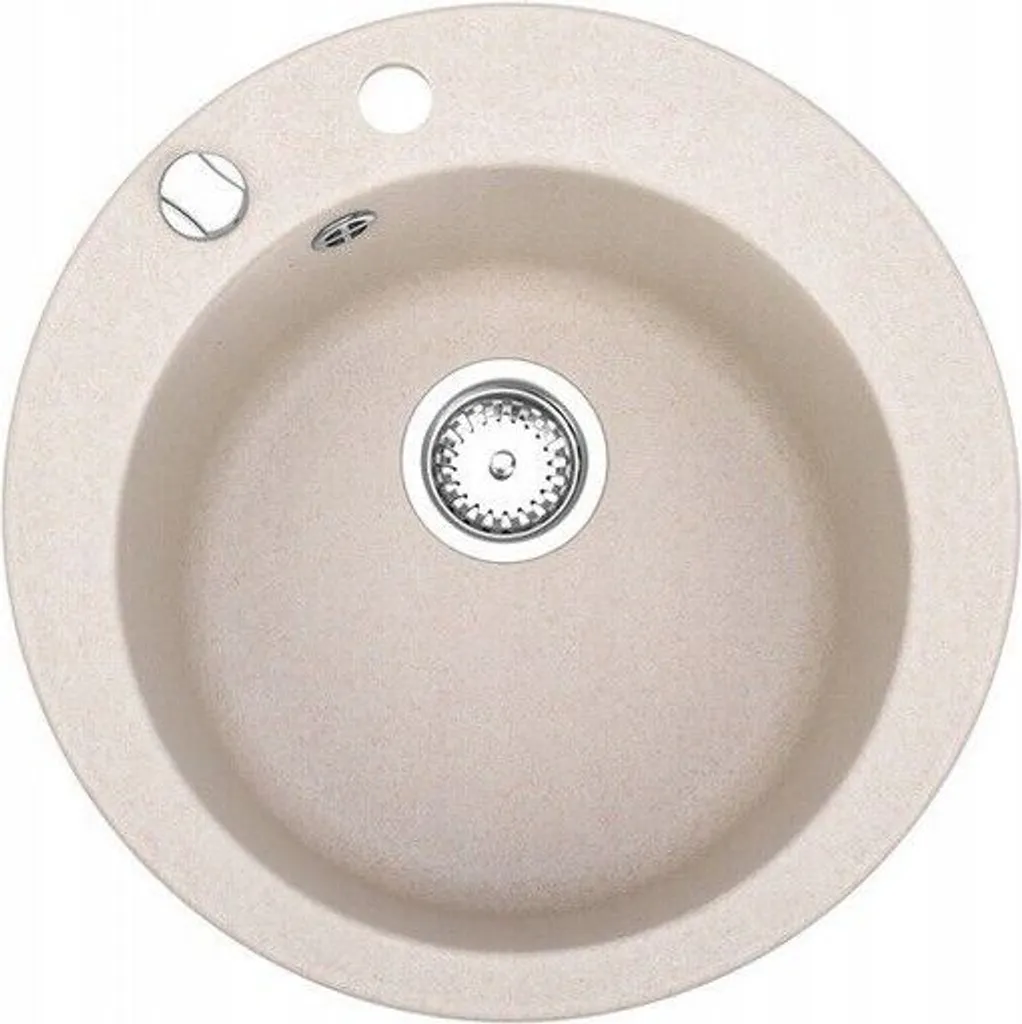 Évier granit beige 49,5 cm : fini les taches et le bruit dans la cuisine