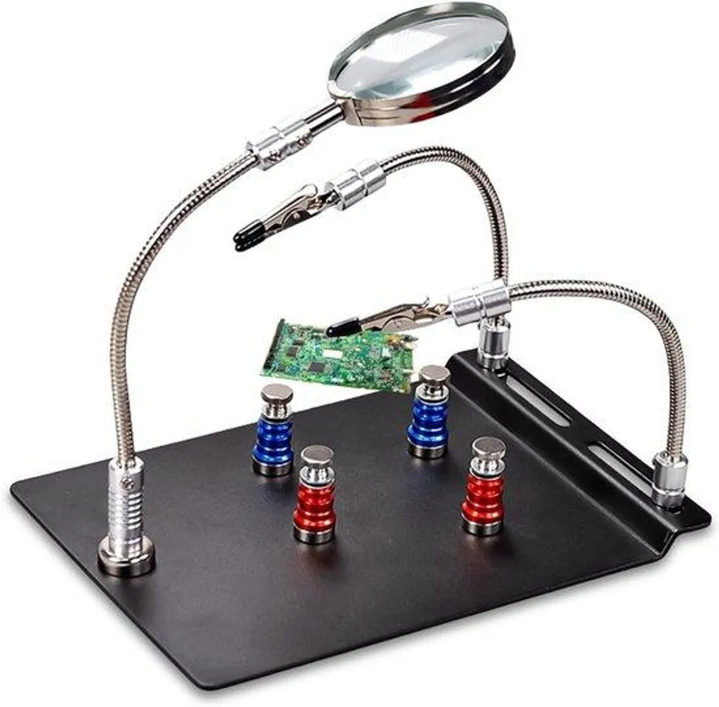 Support chalumeau avec loupe et socle aimanté pour modélisme précis