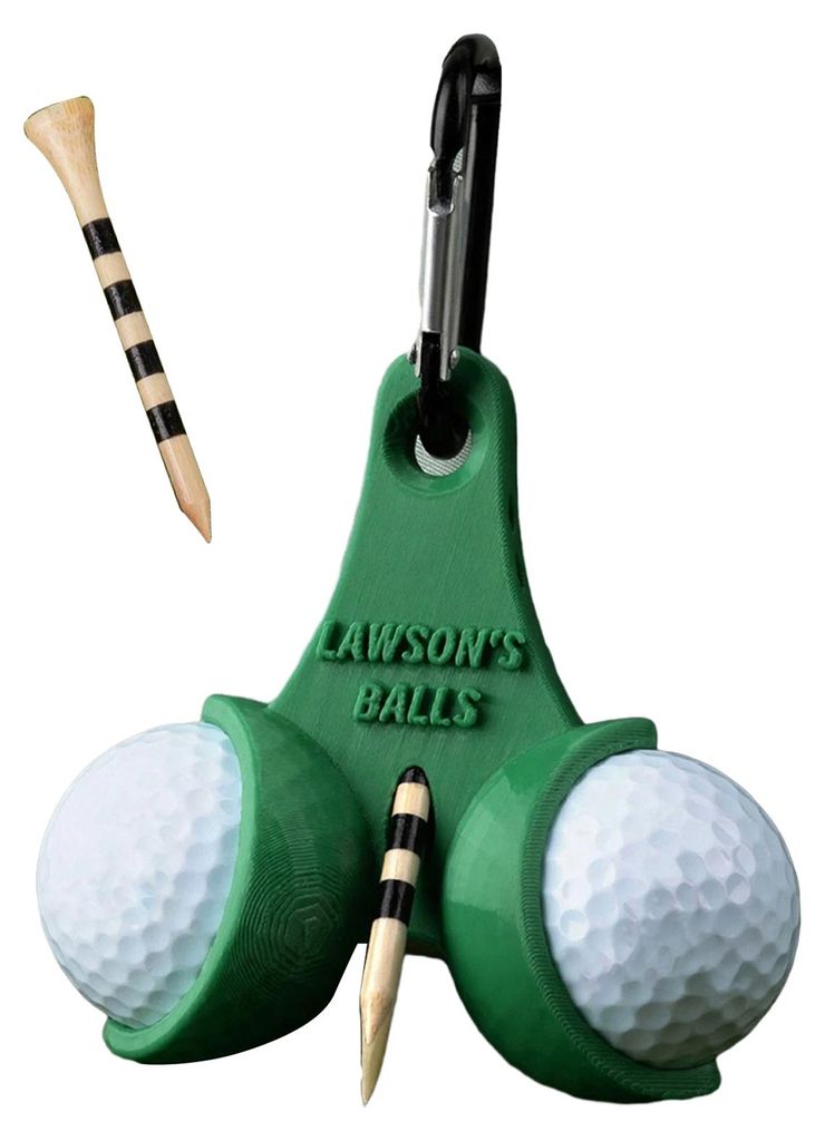 3D-gedruckter Golfballhalter mit Clip für 2 Golfbälle, Tees, Aufbewahrungsständer, Golfzubehör, Geschenk für Männer und Frauen, Golfer