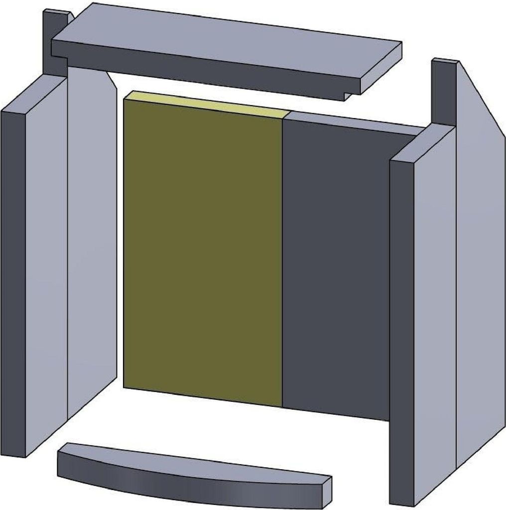 Rückwandstein links 352x195x30mm (Schamotte) passend für Hark **