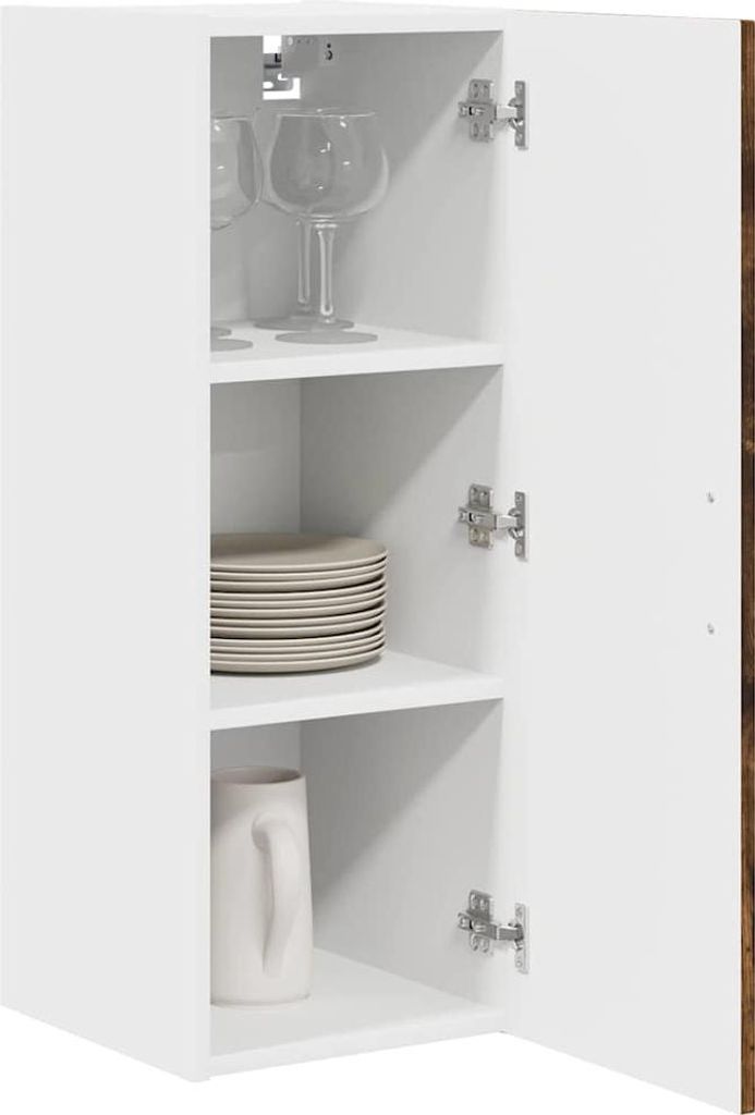Eleganter Möbel Küchenschrank Kalmar 2 pcs - Montage erforderlich - Geräucherte Eiche 30 x 31 x 80cm - CJG534158 - Küchenschränke