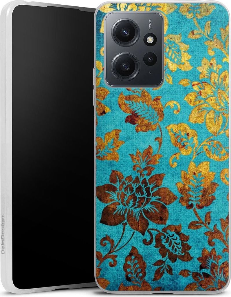 DeinDesign Slim Hülle für Xiaomi Redmi Note 12 4G Silikon Case Ultra Dünn Handyhülle Blumen Ornamente Vintage
