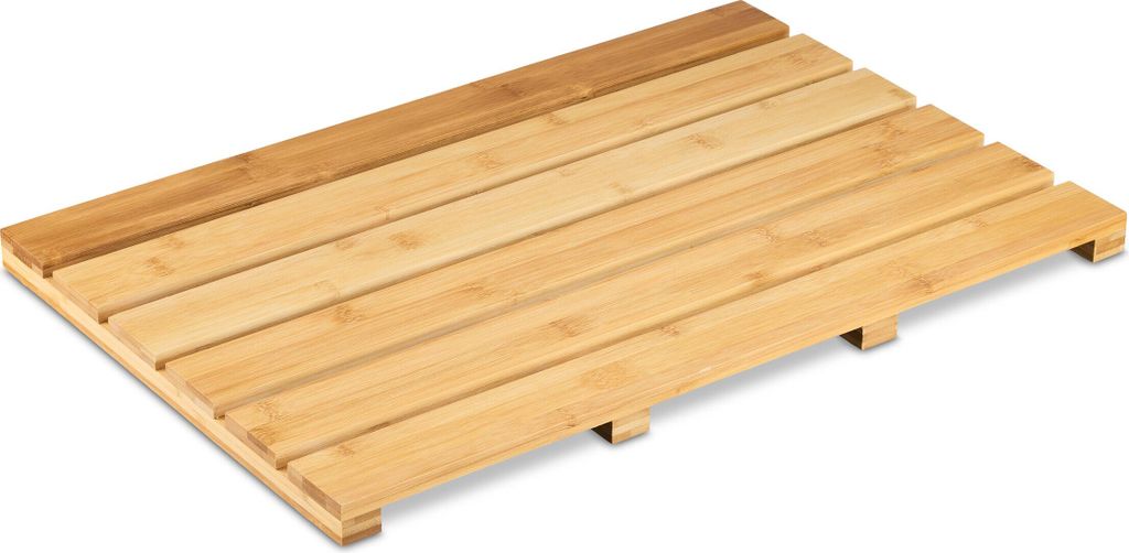 Relaxdays Bambus Badematte, 54 x 36 cm, rutschfeste Produktbild 
