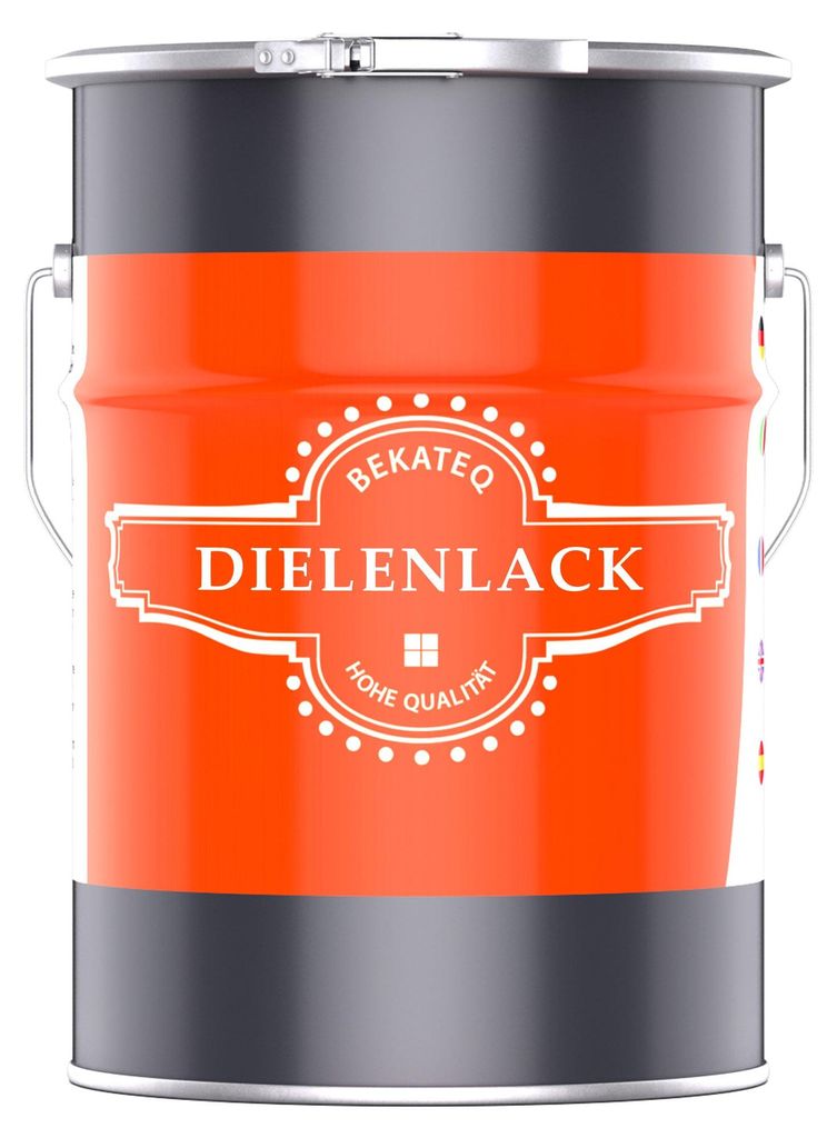 Dielenlack farblos 10l glänzend Holzlack auf Wasserbasis I Transparenter Parkettlack zur Holzversiegelung I Schützt Böden BEKATEQ BE-410
