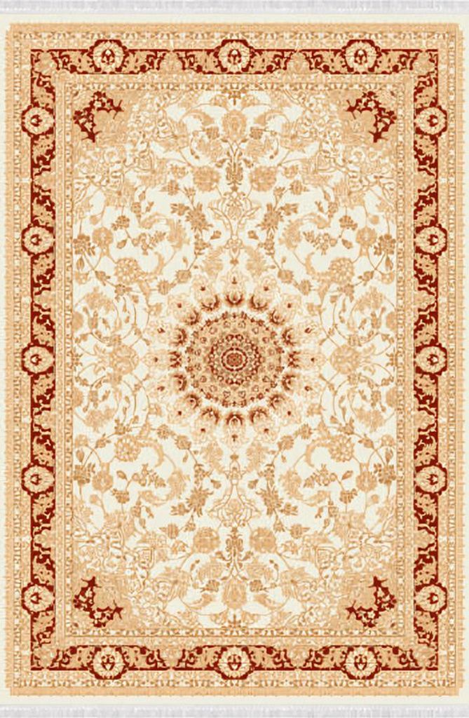 Kunstteppich Orientteppich Teppich Klassisch Vintage Kurzflor Beige Rot