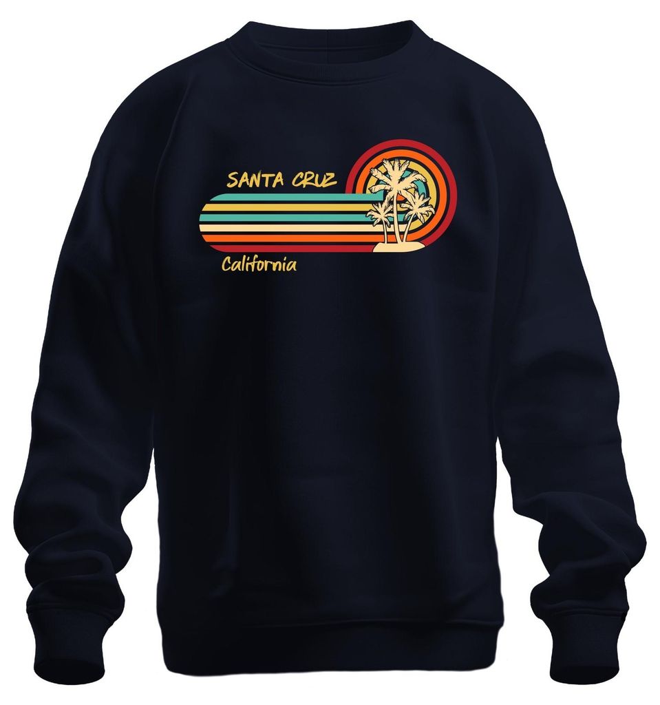 Santa Cruz California Retro Palmen Sonnenuntergang Strand Obrázek produktu 
