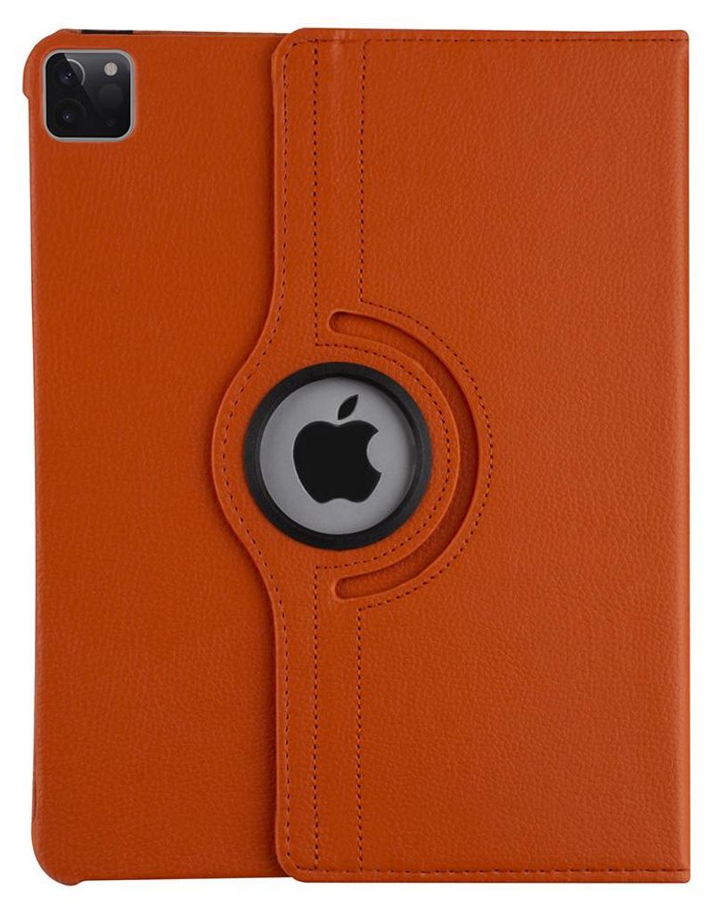 Apple iPad Pro 12.9 (2021) Book Case Tablet - Orange - 360 Degree Rotatable
